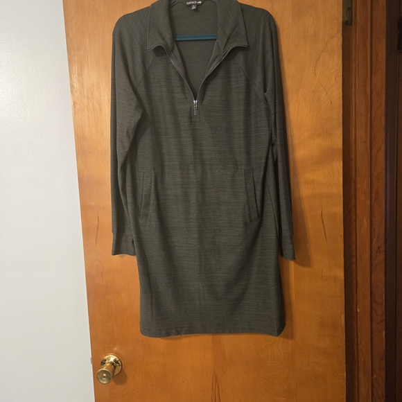 Toad&Co Dresses & Skirts - Toad & Co Intermosso Zip Gray Long Sleeve Dress Size M